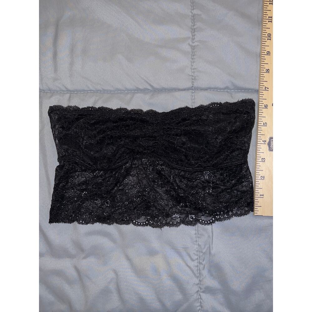VTG Victoria’s‎ Secret PINK black lace bandeau bra sz S - Picture 2 of 7
